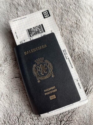 BALENCIAGA PASSPORT Wallet1ticket Black – With Box Dust Bag Tag | eBay