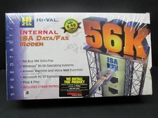 HI-Val, 56K, V.90, Internal ISA Data Fax Modem, New in Box