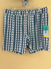 NWT Men Fair Harbor Bayberry Swim Trunk 7" inseam  Green Dots Size XXL 