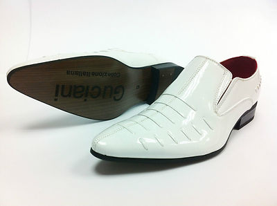 HOMMES STYLE ITALIEN CUIR VERNI LOOK Guêtres Chaussures richelieu