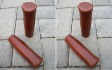 (2) PAIRS LEATHER LOOK TAN FIXED GEAR STYLE BICYCLE COMFORT GRIPS SHIPS FREE USA