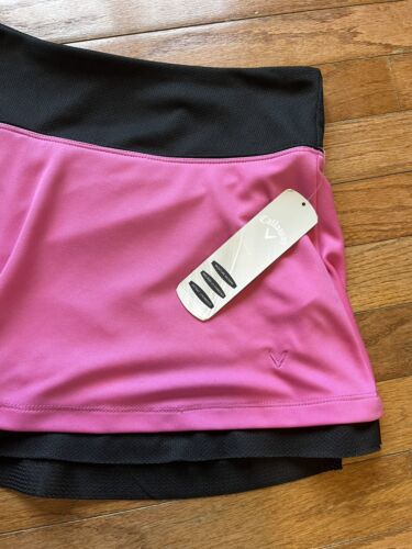 Womens Callaway Golf Skort Pink & Black Size XL NEW - Picture 1 of 6
