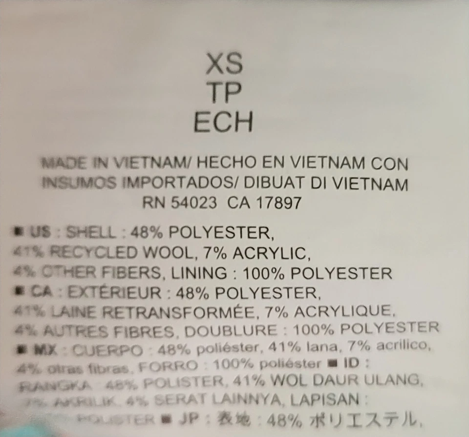 Chaquetón de lana para mujer Old Navy XS verde negro a cuadros longitud media bolsillos clásicos Foto 4 de 4