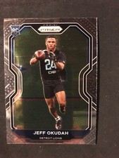 JEFF OKUDAH PRIZM ROOKIE CARD  #24 DETROIT LIONS RC 2021 Panini Prizm  OSU. rookie card picture