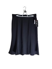 NWT Women's Sag Harbor Stretch 'Missy' Black Tummy Control Trumpet Skirt Size 12