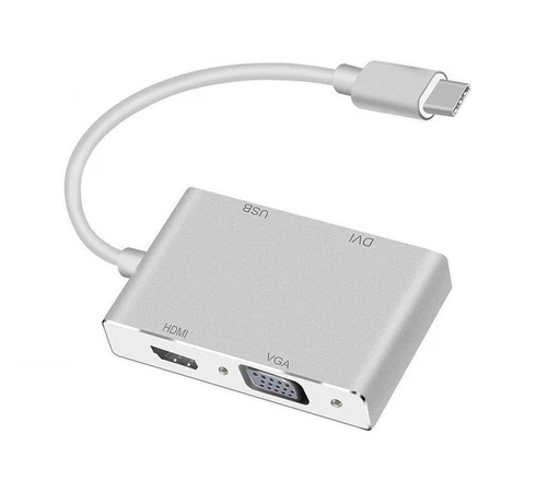 USB Type-C USB C to DVI HDMI VGA Display Adapter 4K*2K HD UltraHD Plus USB3.0...
