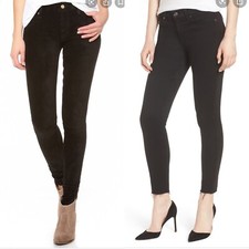 NWT 79 Seven Women  s 12 Black Mid Rise Skinny Raw Hem Limited Edition 7 Jeans