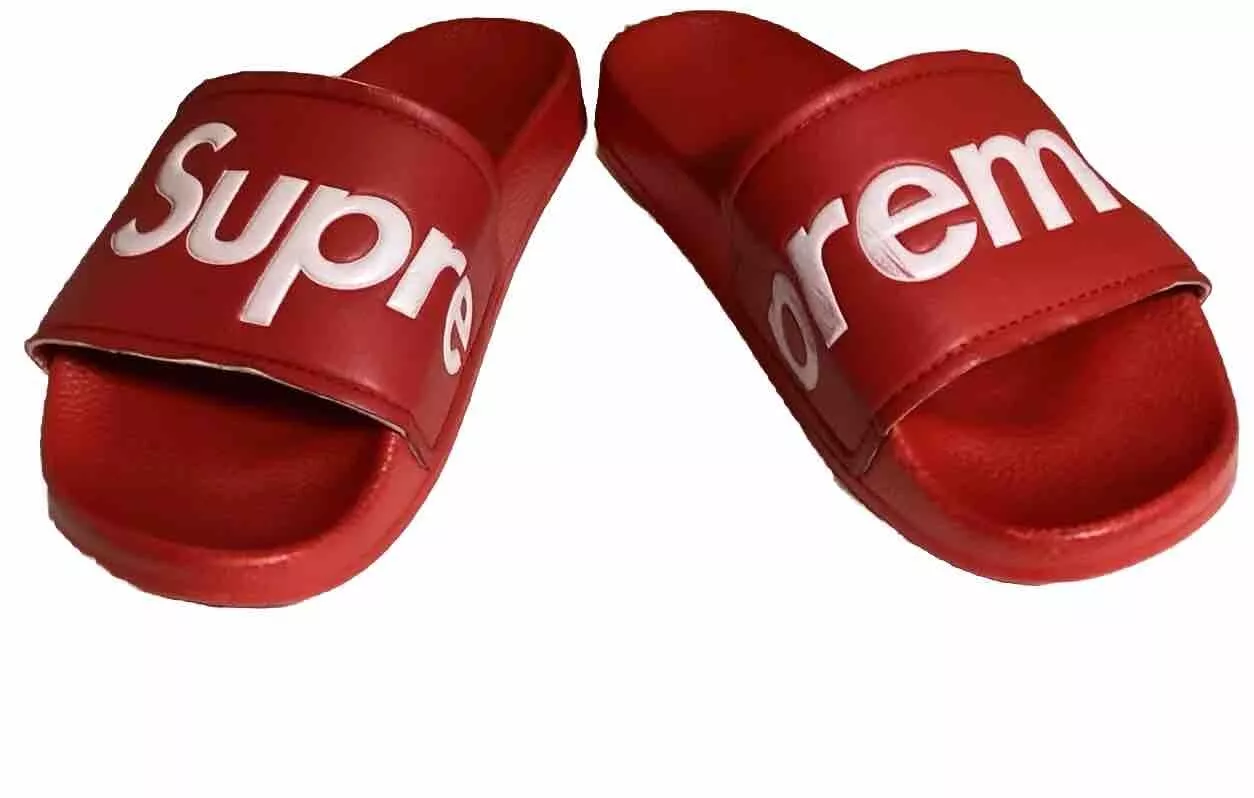 Sandales Supreme Slides noires authentiques taille 7 SS14 2014 printemps été