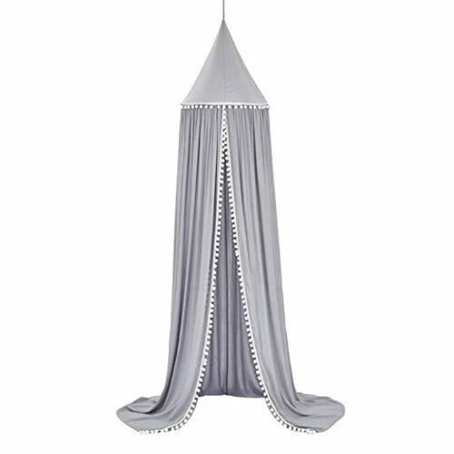 Baldaquins et moustiquaires gris pour le lit