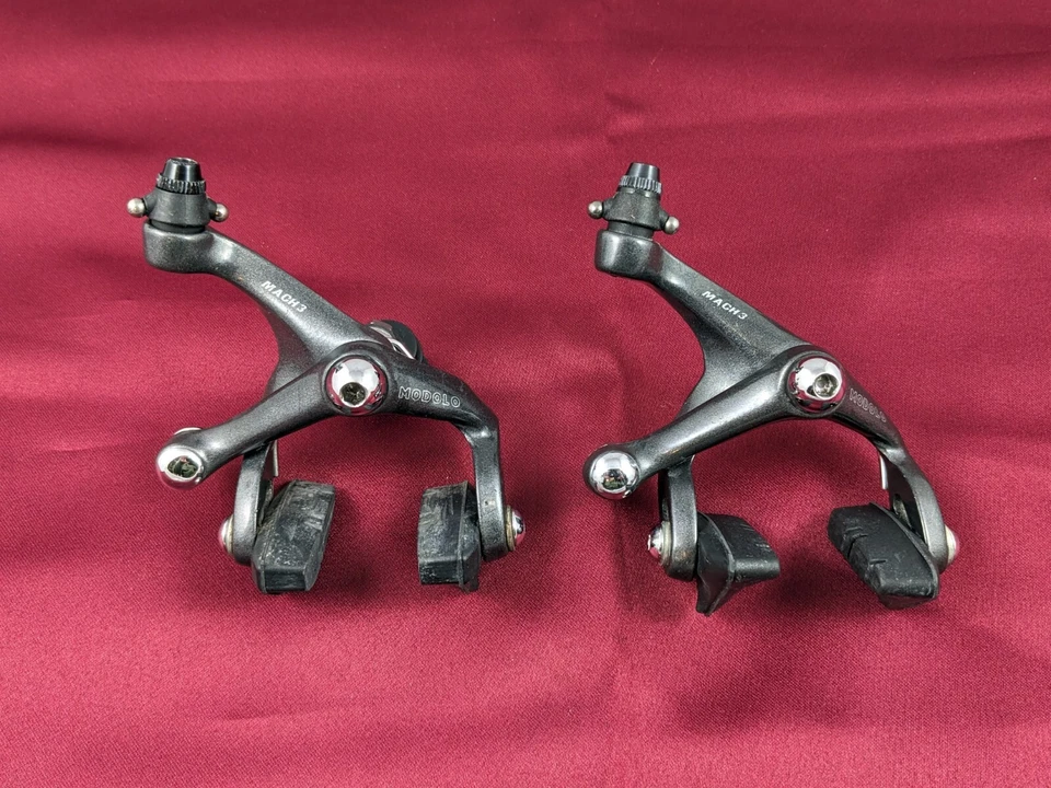 Modolo Mach 3 Caliper Brakes F/R Set Road Bike Side-Pull Black Italy NICE - Image 2 of 4