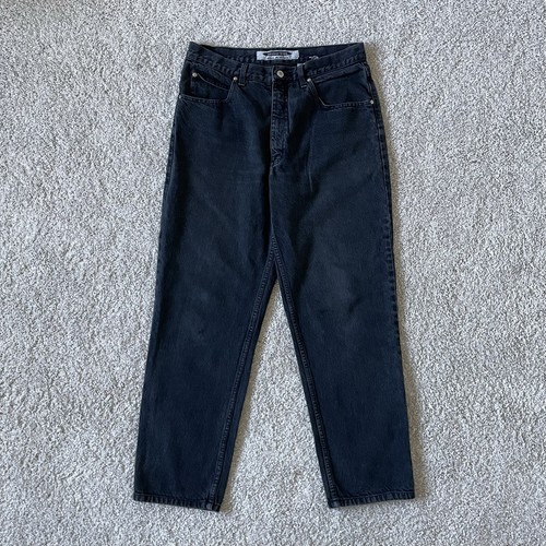 Anchor Blue Relaxed Fit Faded Black Jeans 34x30 (32x29) Big Baggy Y2K 90s Skater