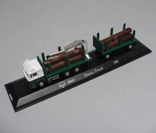 CAMION MAN F2000 TRASPORTO LEGNO CON RIMORCHIO - SCALA 1:72 MONDO MOTORS - Immagine 2 di 4