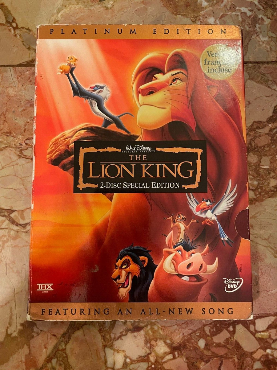 The Lion King (DVD, 2003, 2-Disc Set, Platinum Edition) W The Lion King (DVD, 2003, 2-Disc Set, Platinum Edition) W