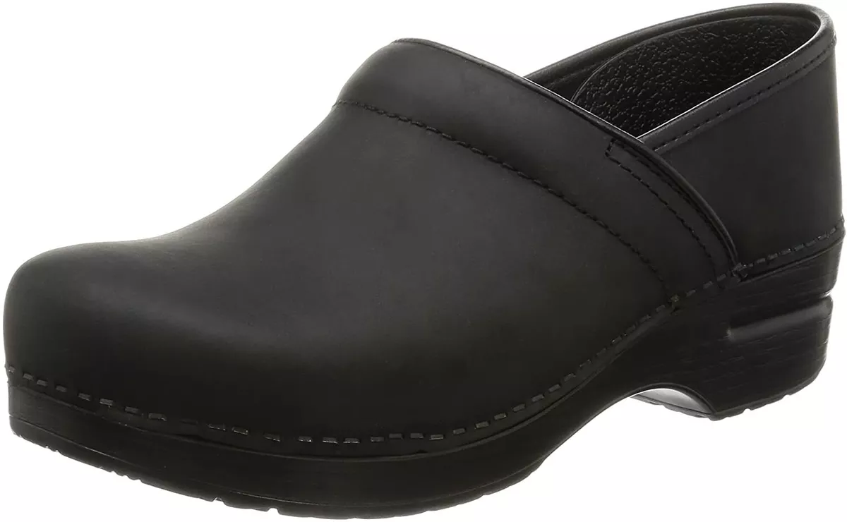 Men s Dansko Professional Clogs Black Oiled Leather eBay