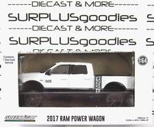 2024 Greenlight 1:64 LIFTED White 2017 DODGE RAM 2500 POWER WAGON Pickup 51582-A