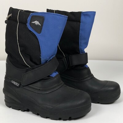 Tundra Quebec Kids Youth 3 Y Black / Blue Winter Casual Snow Boots