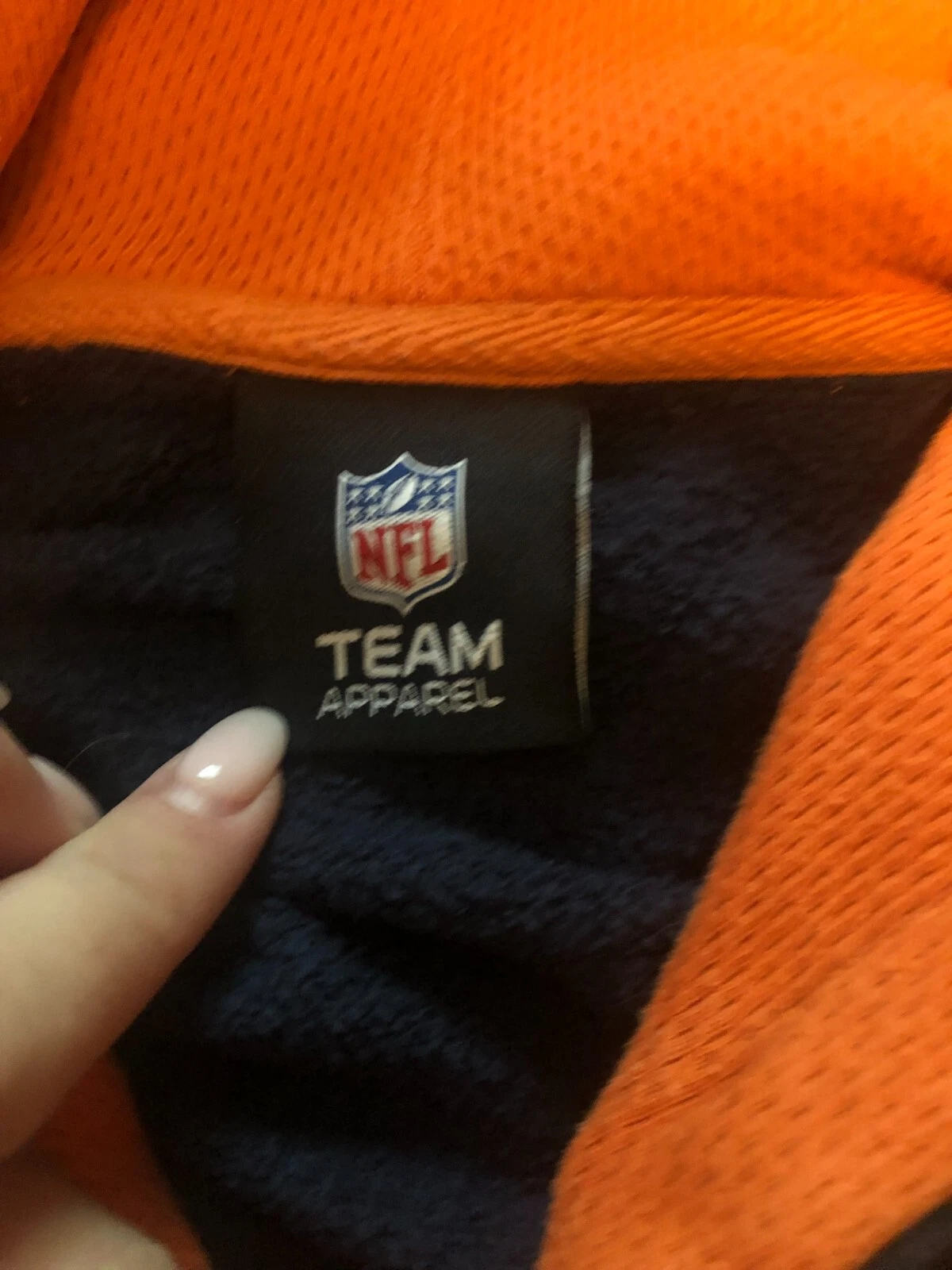 VETEMENTS Felpa con cappuccio NFL Chicago Bears Team abbigliamento blu navy logo pullover calcio