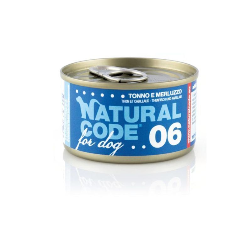 Natural code dog 06 tonno e merluzzo 90gr