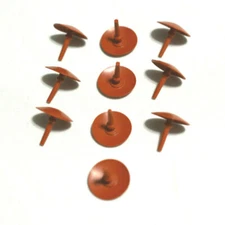 (10 Pk) Accelerator Pump Check Valves Red Umbrella Pull Thru Style- Fits Holley