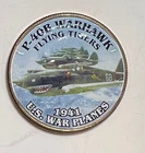 P-40B Warhawk Flying Tigers U.S. War Planes Colorized Clad Kennedy Half Dollar