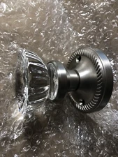 NEW!!Nostalgic Warehouse Crystal Solid Brass Privacy Door Knob Set  "SHIPS FREE"