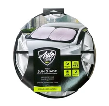 Auto Drive Twist Sun Shade Car/Truck/SUV Universal Fit 2 Pc Brand New 31.5X28.5