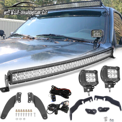 For 1995-2004 Toyota Tacoma Roof + Hood Ditch Bracket LED Bar Pod  