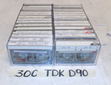 Lot of 30 TDK D90 Cassette Tapes Pre-Owned Used Erased