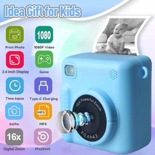 Instant Print Camera for Kids Christmas Birthday Gifts for Girls Boys Purple - Picture 4 of 13