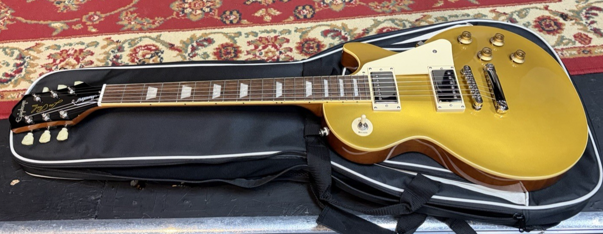 Epiphone Les Paul Standard 50s, Gold Top with Epiphone Gig Bag | eBay