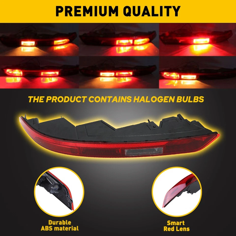 Reflector de parachoques trasero izquierdo lente trasera roja se adapta a luz de freno Audi Q5 2018-2021 Foto 2 de 4