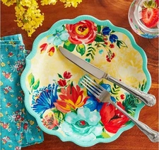 The Pioneer Woman Delaney Melamine Dinner Plates Set Of 2 Teal