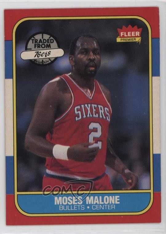 1986-87 Fleer Moses Malone #69 HOF