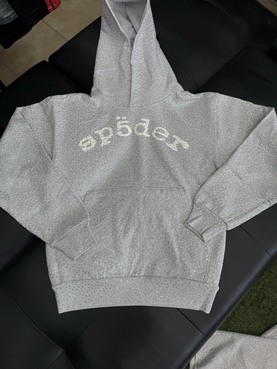 Size XS - SOLD OUT Sp5der Worldwide Grey Hoodie “VVS