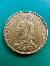1889 Queen Victoria Full Gold Sovereign Coin