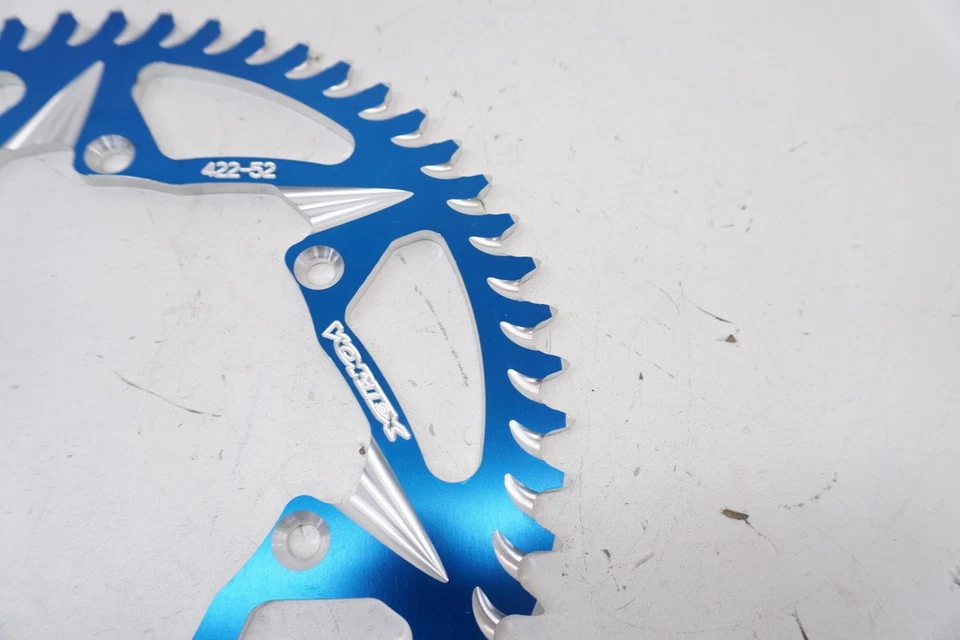 Piñón trasero KX250F KX450F Vortex 52T azul aluminio 422-52 Kawasaki M62 Foto 2 de 4