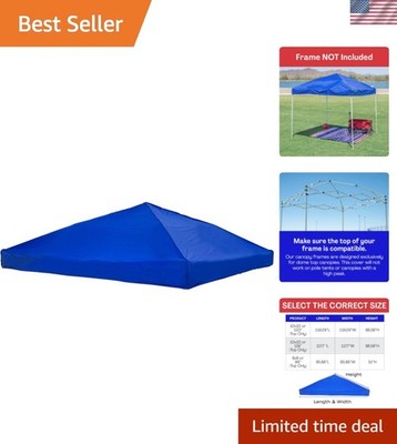 10x10 Water-Resistant Canopy Replacement Top - Durable Blue Oxford Fabric