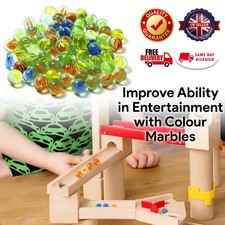78-1360 Pcs Coloured Glass Marble | Traditional Vintage Classic Kids Toys Games