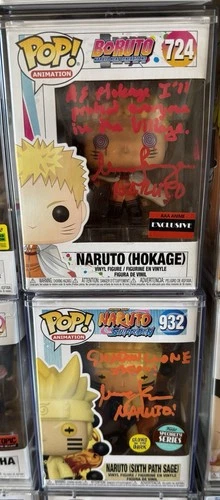 Funko Pop! Vinyl: Naruto Six Paths #932 Signed W JSA COA + Custom Naruto Hokage