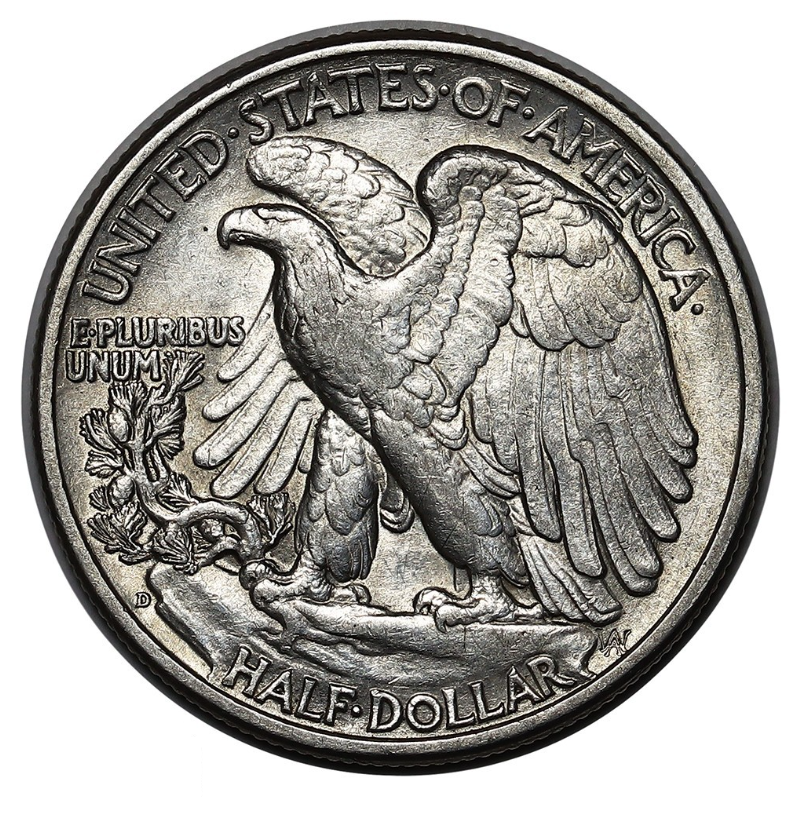 1938-D Walking Liberty Half Dollar, Tough This Nice, Choice AU+ Better ...