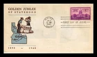 Dr Jim Stamps Scott 896 Idaho 50Th Anniv First Day Cover Erased Address
