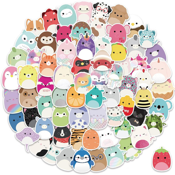 100 StüCk Kawaii Tier Sticker – Wasserdichte PVC Aufkleber FüR Kinder, Teenager-image