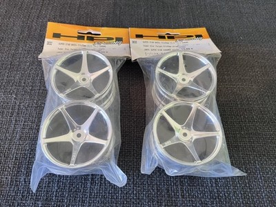 HPI Super RS4 Star Wheel 57mm 3022 chrom Set super selten NIP