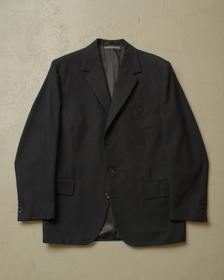 1940s German Herringbone Wool Suit black - M/L True Vintage Classic - Bild 1 von 4