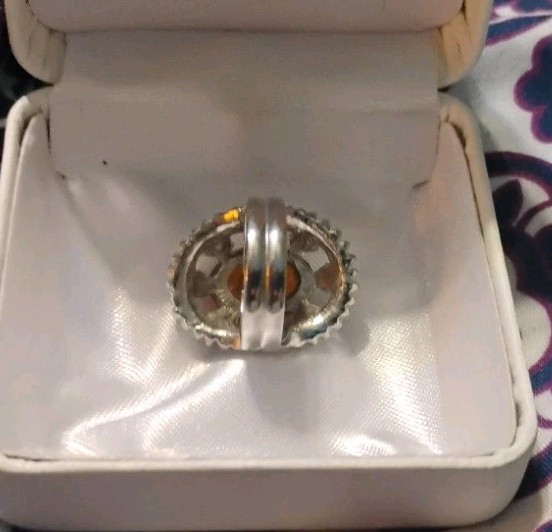 Vintage Amber Adjustable Ring - image 6
