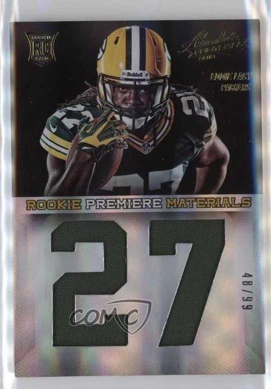 Eddie Lacy Panini Absolute #208 Rookie Premiere Materials Signature Jumbo Jersey Number