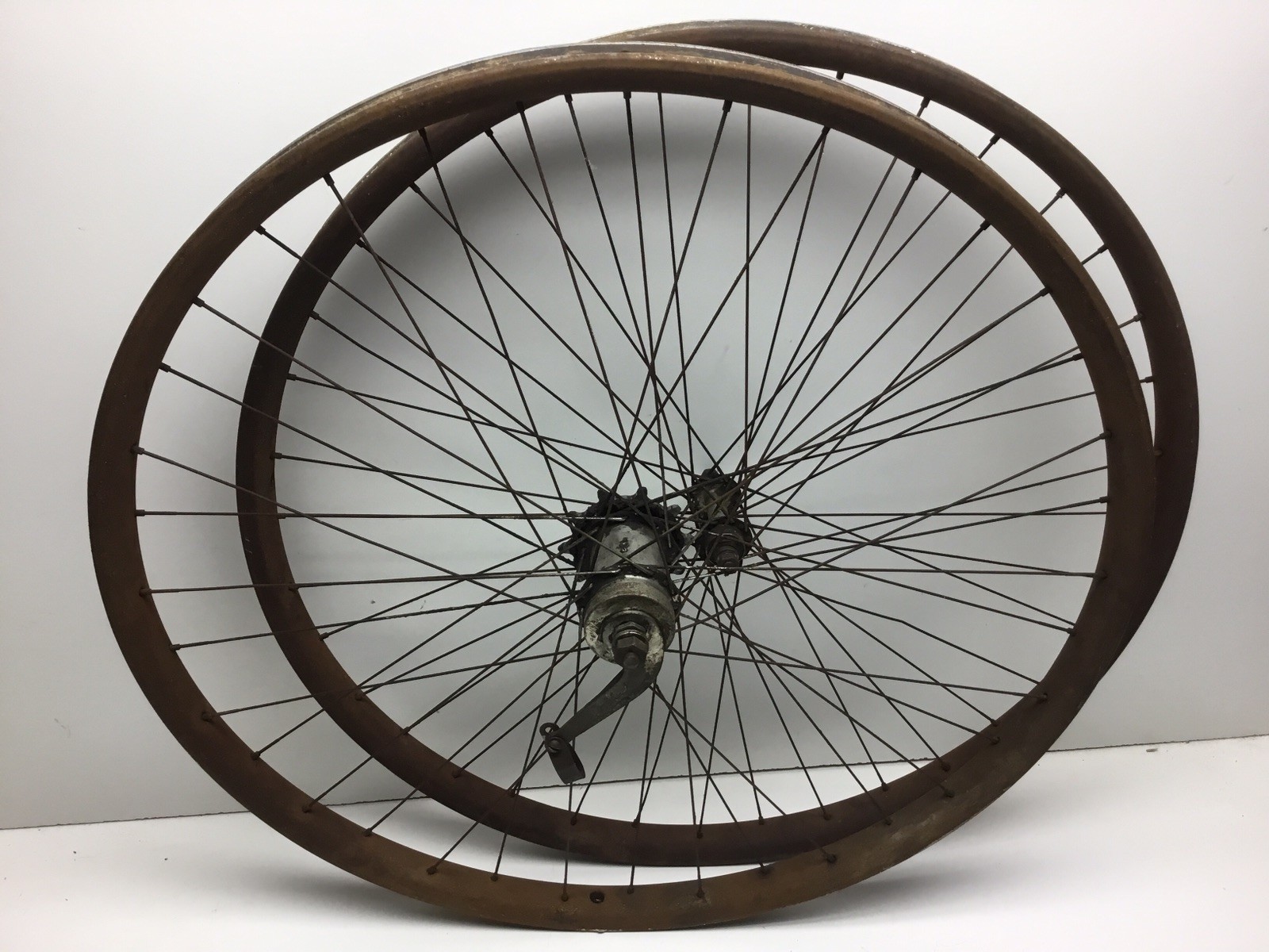 Wooden Metal Clad 28&rdquo; Wheels Rims Motobike