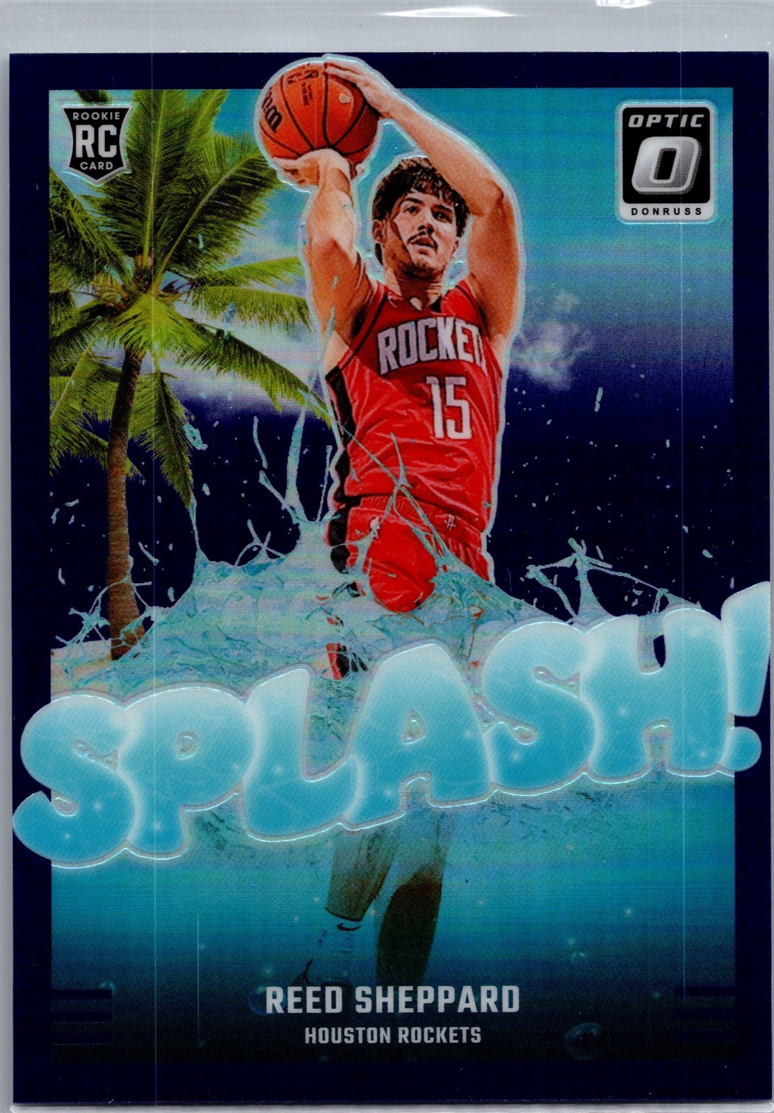 2024-25 Panini Donruss Optic Basketball Splash Reed Sheppard #13 Purple Prizm RC