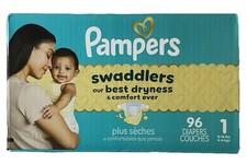 Pampers Swaddlers Active Baby Diapers Super Pack - Size 1 - 96ct