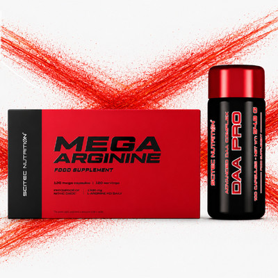 SCITEC DAA PRO + MEGA ARGININE - Muscle growth strength libido testo-production